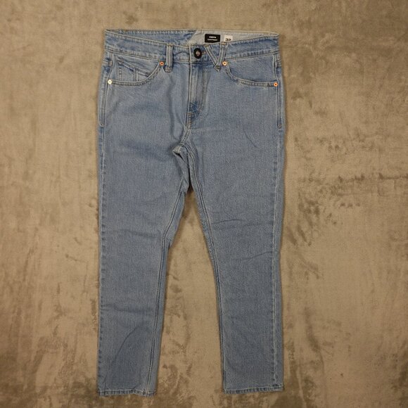 Volcom Jeans Vorta Slim Straight Men's Size 32 Blue Denim - Picture 1 of 11